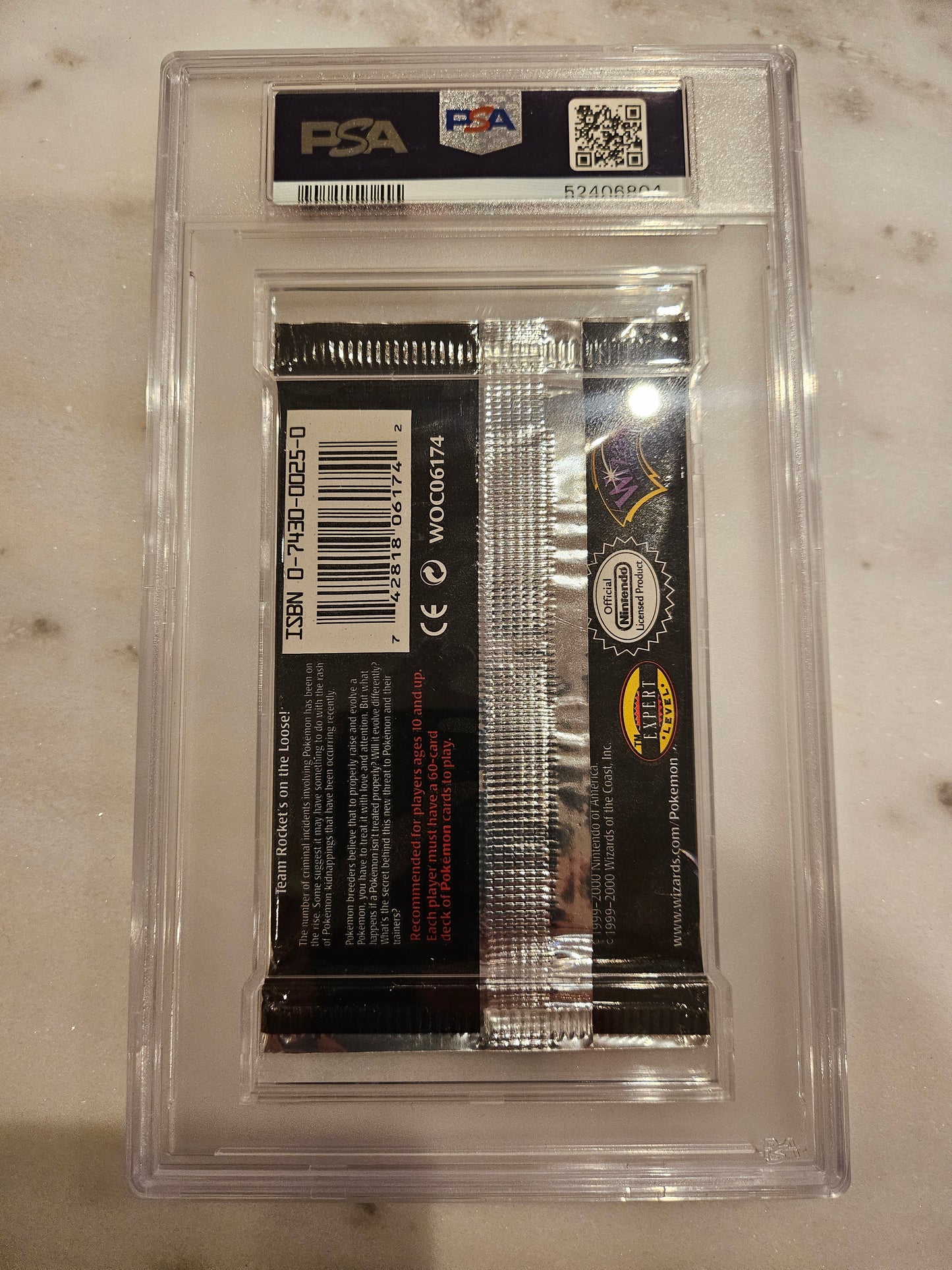 2000 Pokemon Team Rocket 1st Edition Sealed Unopened Foil Pack PSA 9 Gyarados
