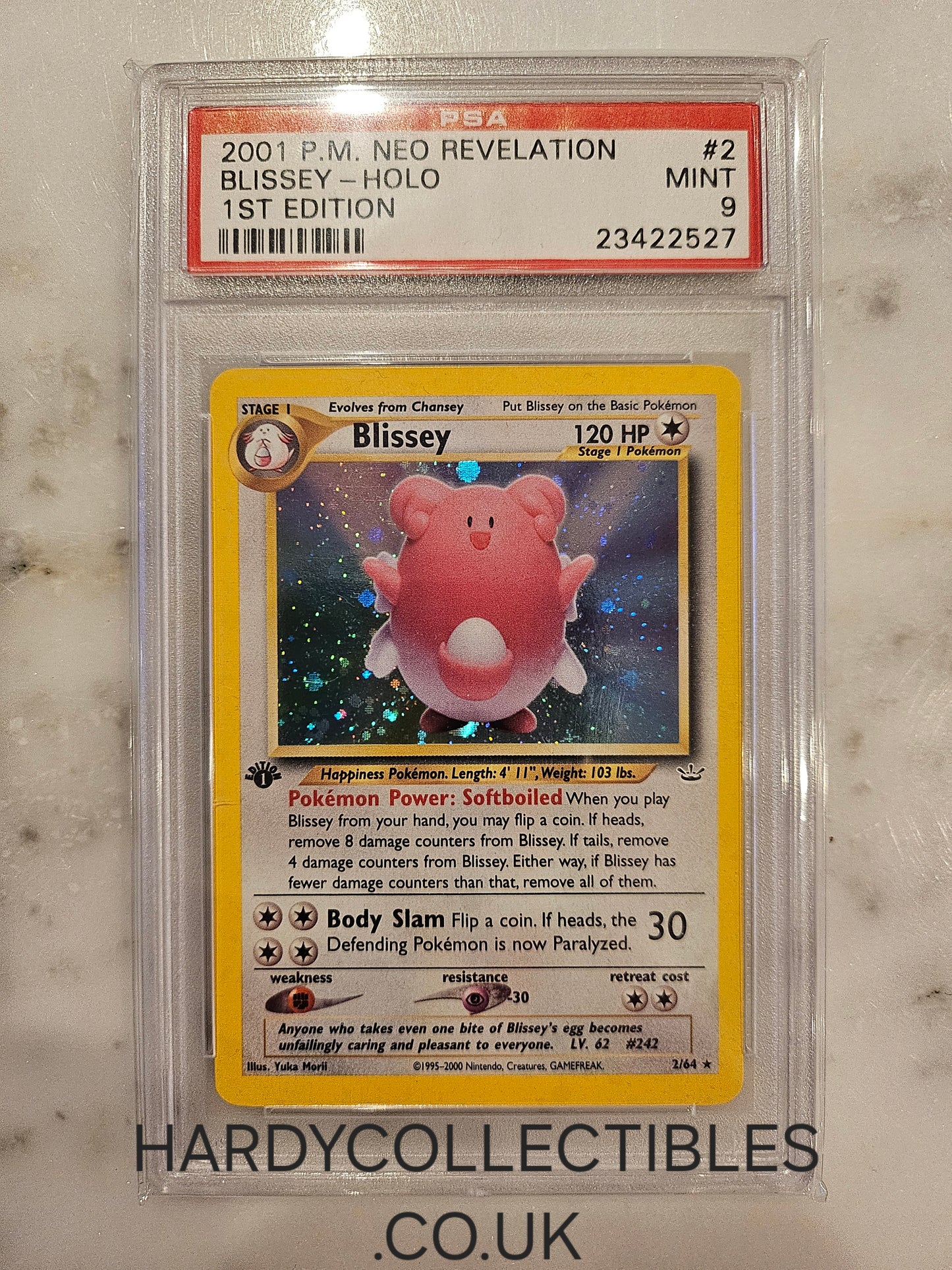 2001 Pokemon Neo Revelation Blissey Holo 1st Edition PSA 9 WOTC MINT