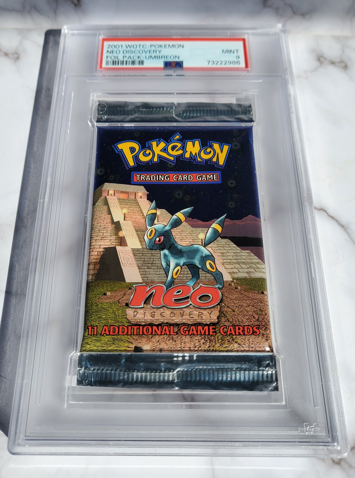 2001 Pokemon Neo Discovery Booster Foil Pack Umbreon PSA 9 Unopened