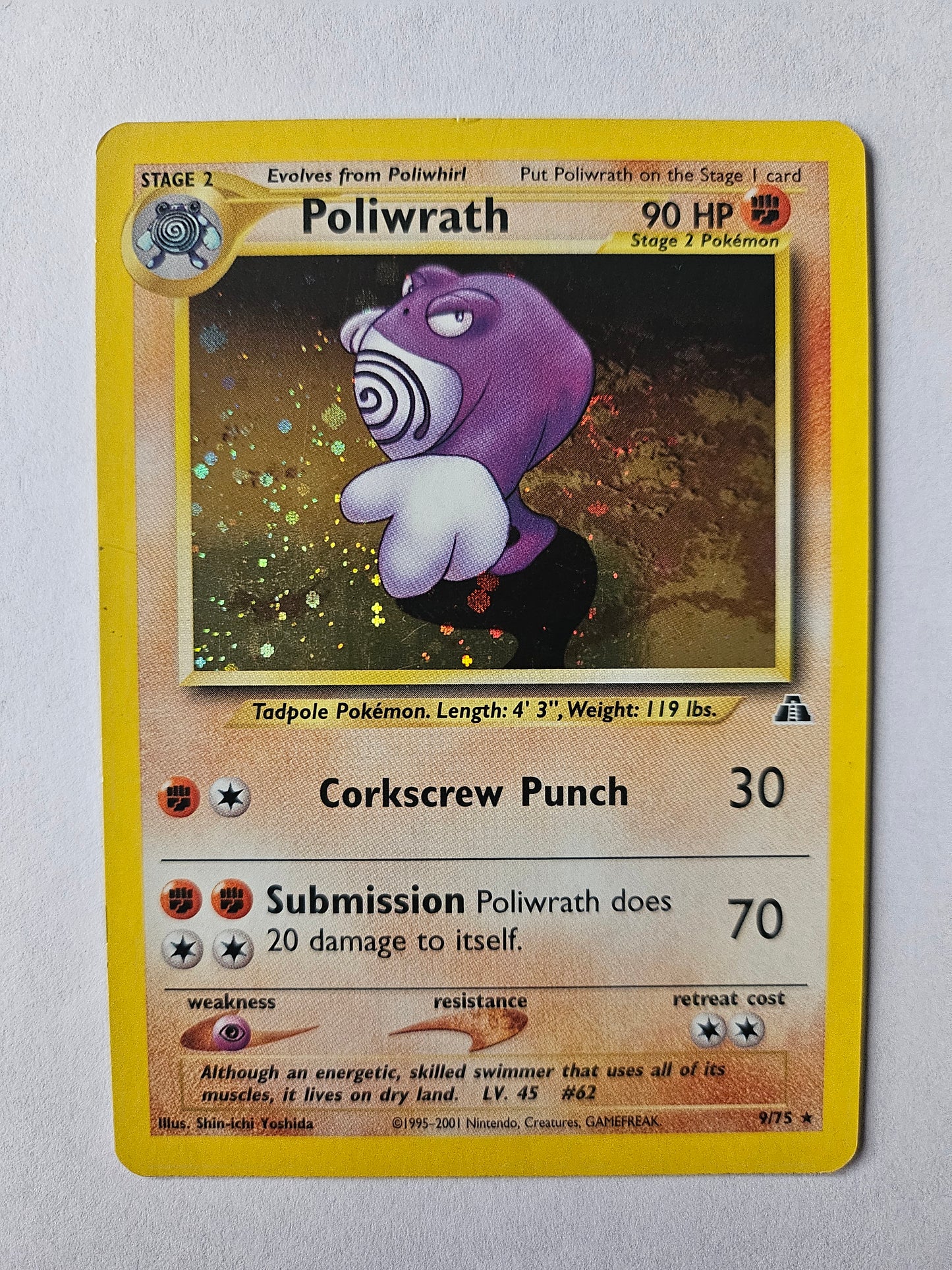 Pokemon TCG Poliwrath Holo Rare Neo Discovery