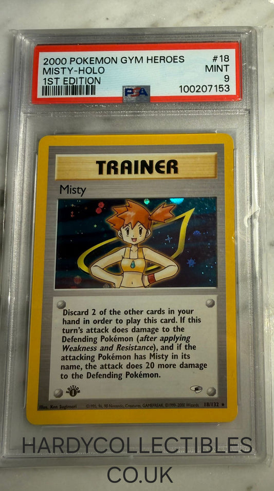 2000 Pokemon Gym Hero's Misty Holo 1st Edition PSA 9 MINT WOTC