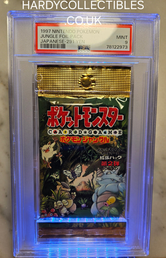 1997 Pokémon Jungle Foil Booster Pack Japanese 291 Yen PSA 9
