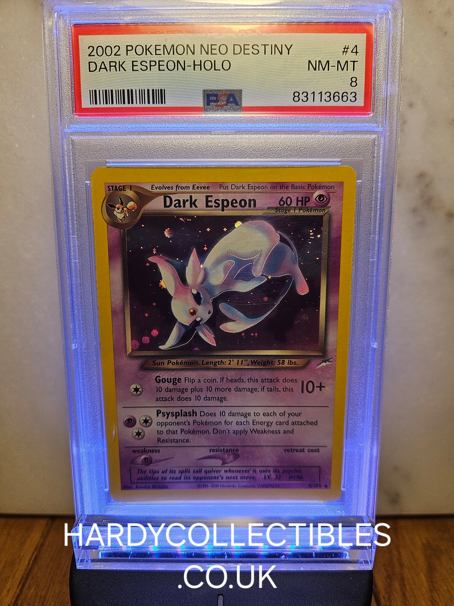 2002 Pokemon Neo Destiny Dark Espeon Holo PSA 8 Near Mint - Mint #4