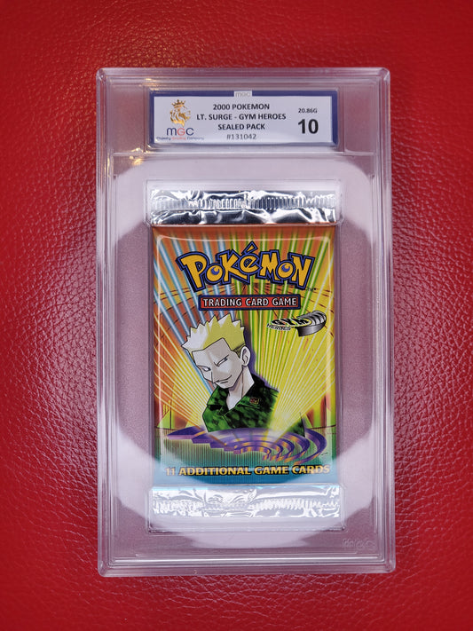 2000 Pokemon TCG LT Surge Gym Heroes Booster Foil Pack MGC 10 Not PSA