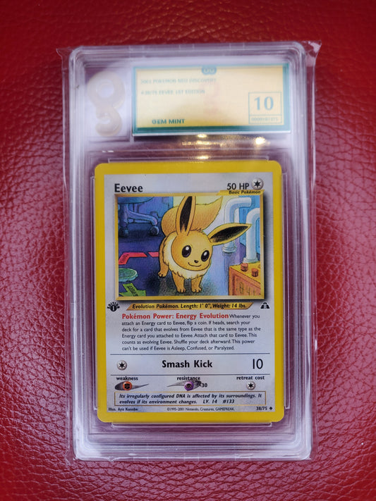 2001 Pokemon Evee 1st Edition Neo Discovery Only Graded OG Gem Mint 10 Not PSA