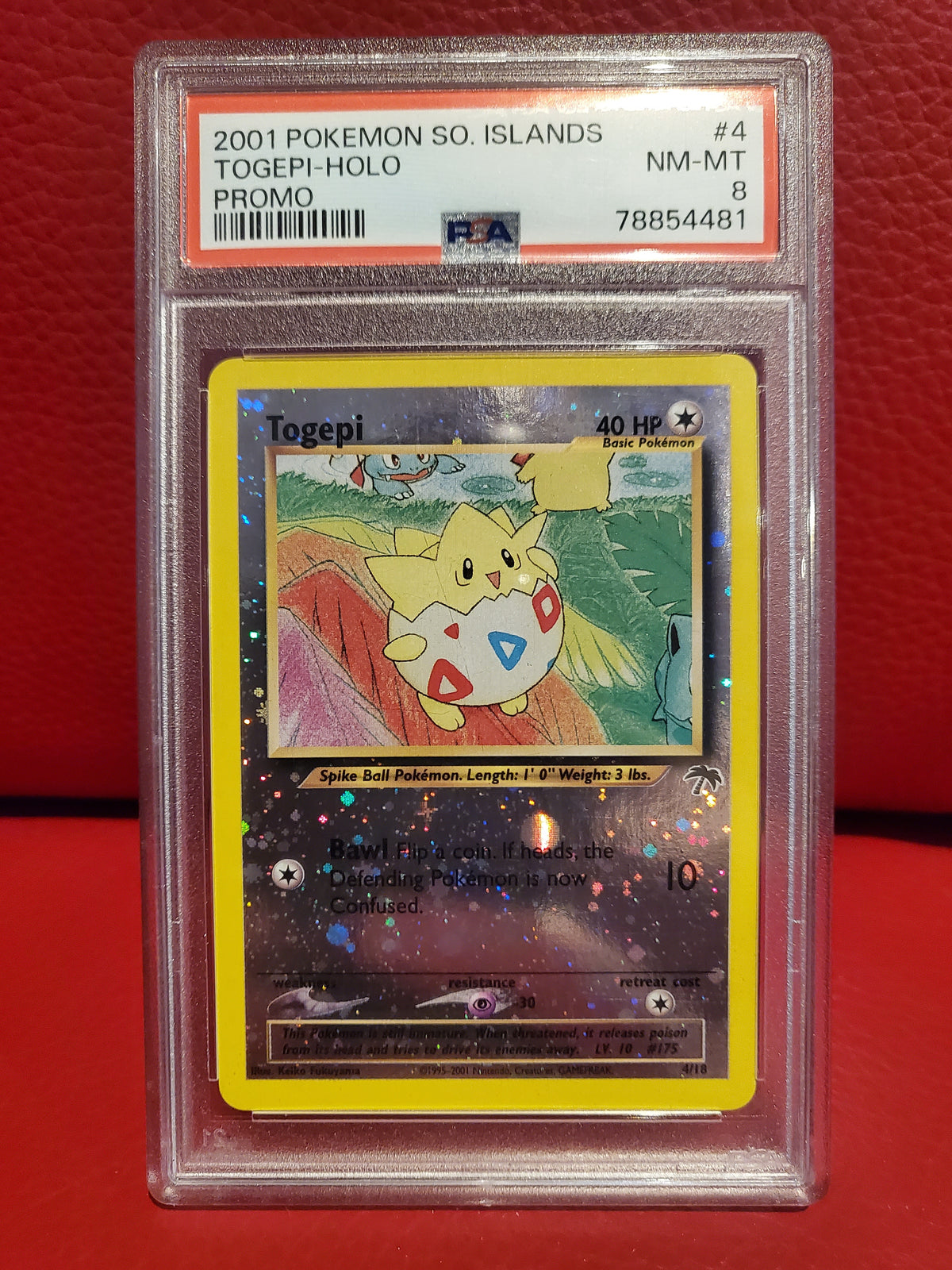2001 Pokemon TCG Togepi Holo Southern Islands Promo PSA 8 #4