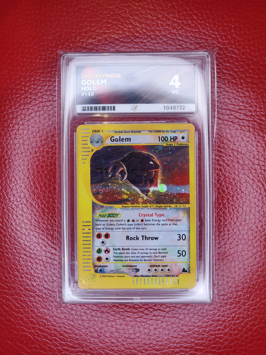 2003 Pokemon TCG Skyridge Crystal Golem Holo Secret Rare Ace 4 Not PSA E Series