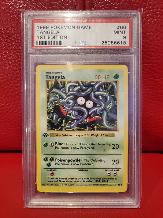 Tangela 1st Edition Shadowless Base Set 1999 Pokemon TCG PSA 9 Mint