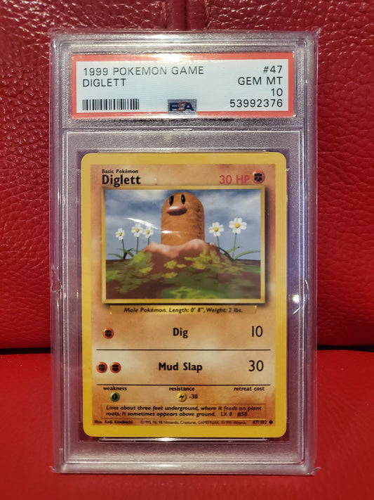 Diglett Base Set 1999 Pokemon TCG PSA 10 Gem Mint 47