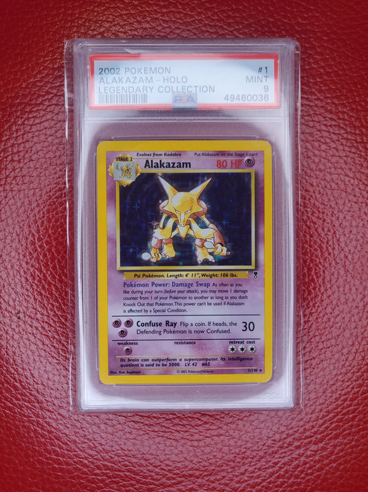 2002 Pokemon TCG Alakazam Holo Legendary Collection PSA 9 Mint #1